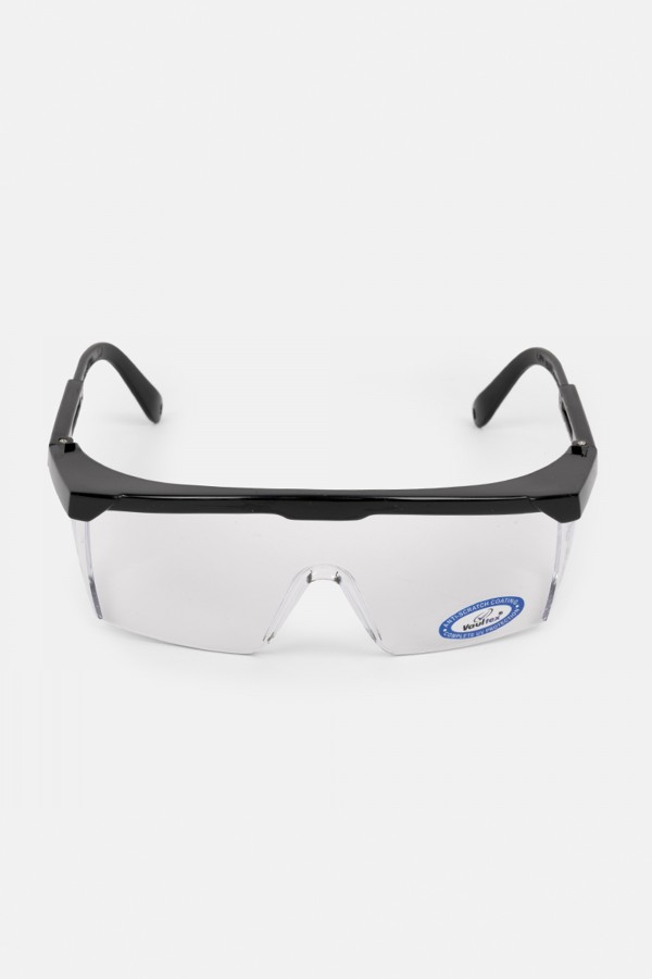 Black Half Frame Transparent Safety Glasses with UV Ray Protective Anti-Scratch